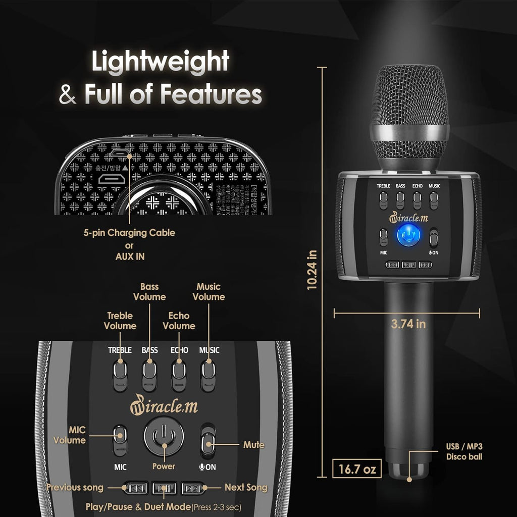 Bluetooth Karaoke Microphone with Speaker P645096