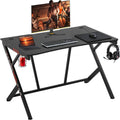 Gaming Desk 45 W x 29 D Computer Desk with Cup Holder Headphone Hook B6310