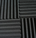 96 Pack Black Acoustic Foam Panel Wedge Studio Soundproofing Wall Tiles 12" X 12" X 1" V42965