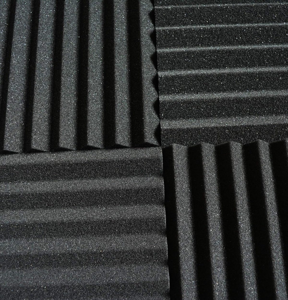 96 Pack Black Acoustic Foam Panel Wedge Studio Soundproofing Wall Tiles 12" X 12" X 1" V42965