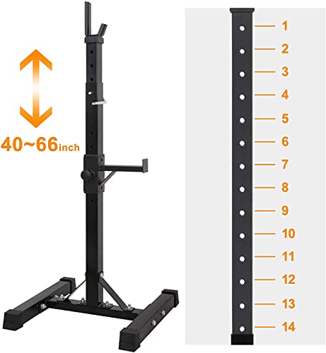 Adjustable Steel Squat Rack Pair 40''-66'' 550lbs U387627