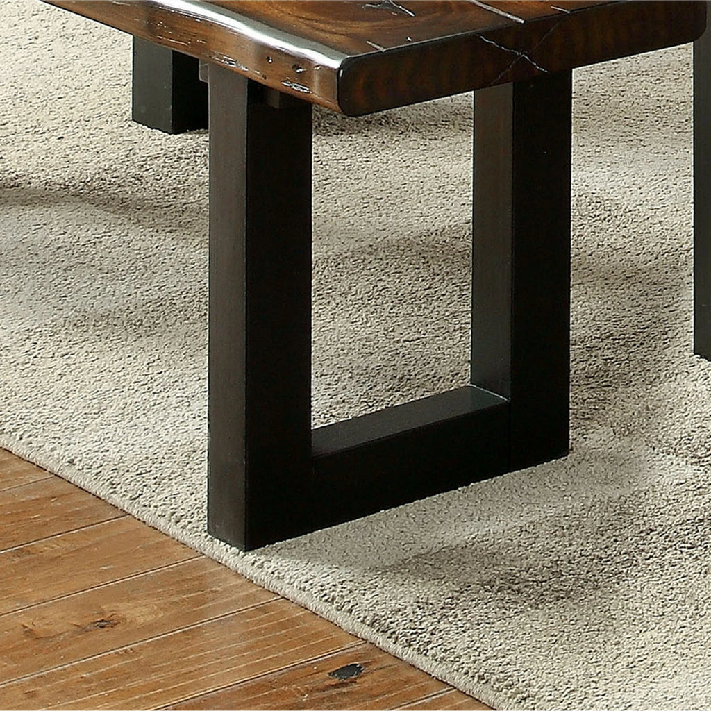 Rustic Oak Solid Wood Dining Bench P21337