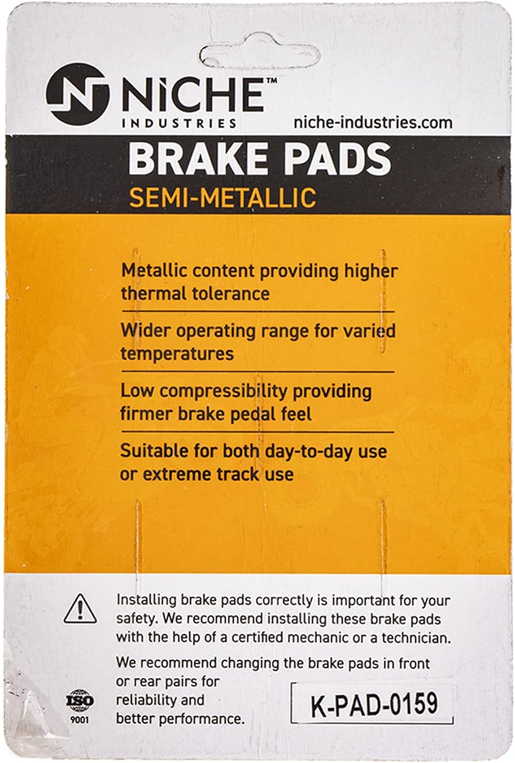 Front Brake Rotor Pad Semi Metallic Kit P133