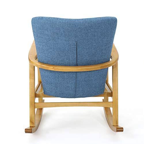 Muted Blue Fabric Rocking Chair J929