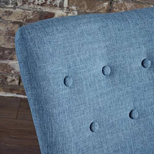 Muted Blue Fabric Rocking Chair J929