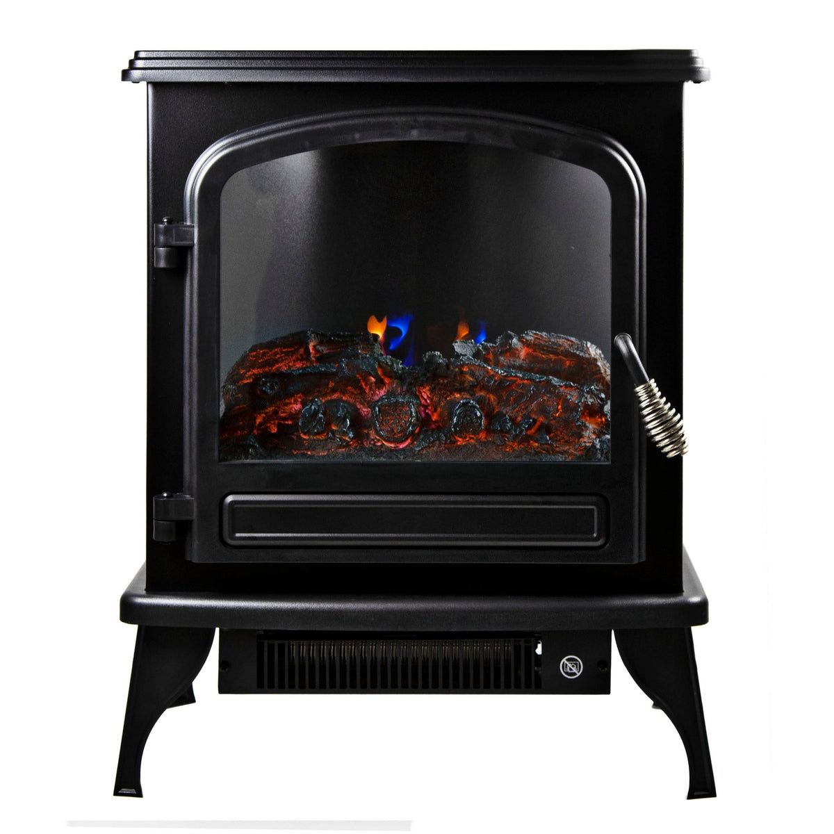 5120 BTU Electric Fireplace Heater with LED Simulated Flame, Black X143060