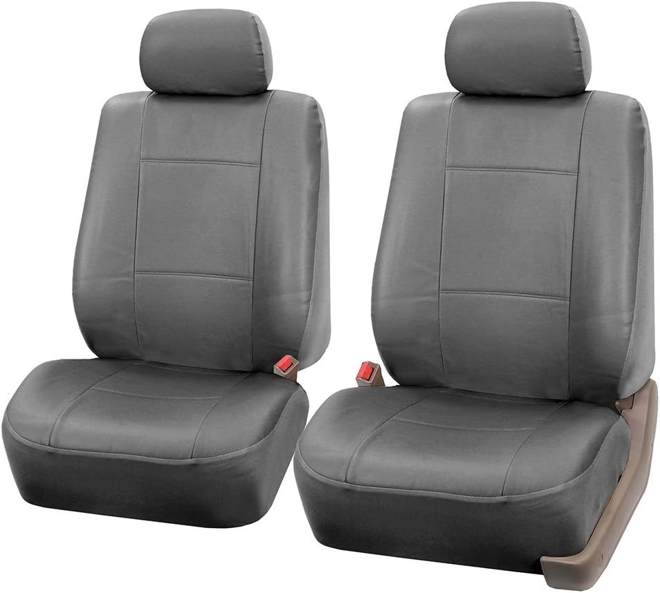 Tan PU Leather Car Front Bucket Seat Covers J61224