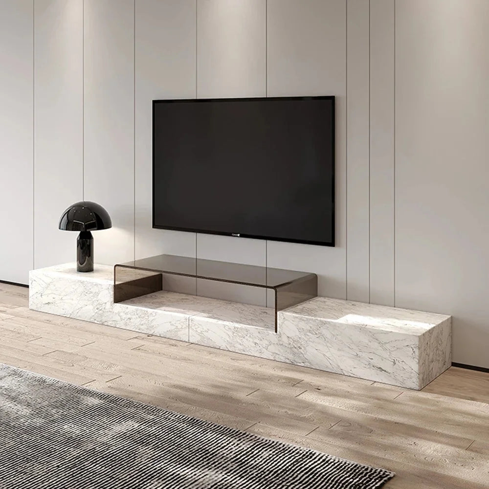 Marble Glass Top TV Stand R8925