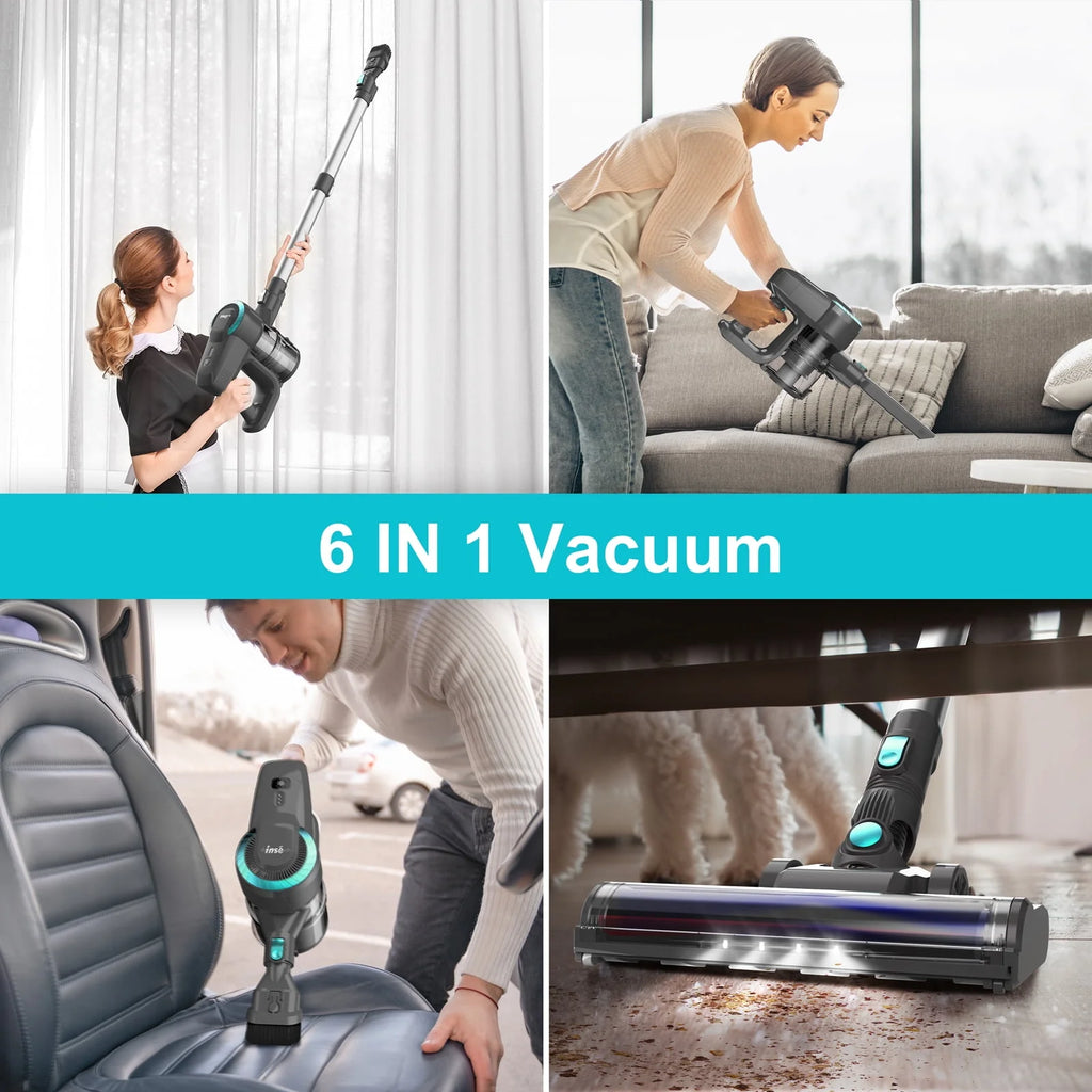 Cordless Vacuum Cleaner 6-in-1 Stick Vacuum 20kPa Lightweight J3943