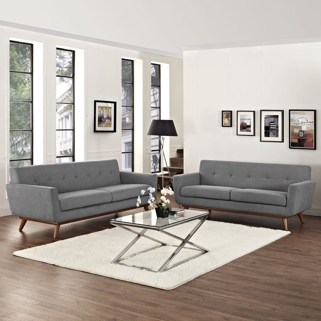 Loveseat and Sofa Set of 2 in Expectation Gray Y15489