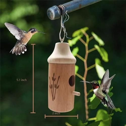 Natural Wooden Hummingbird House U920797