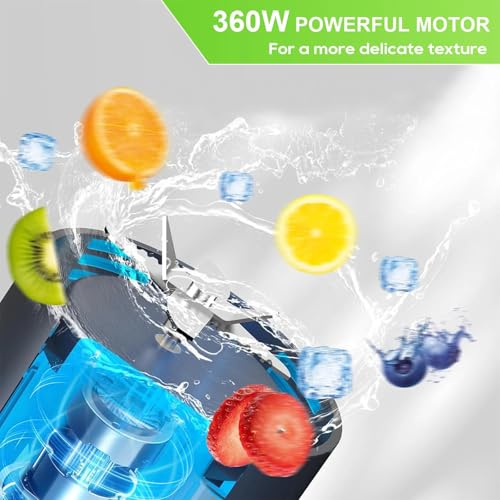 Portable Blender 360W 6000mAh 23oz BPA-Free Black J6018
