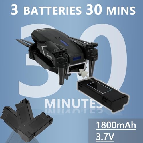 Mini Drone with Camera, 1080P WiFi FPV, 3 Batteries, Carrying Case D31607