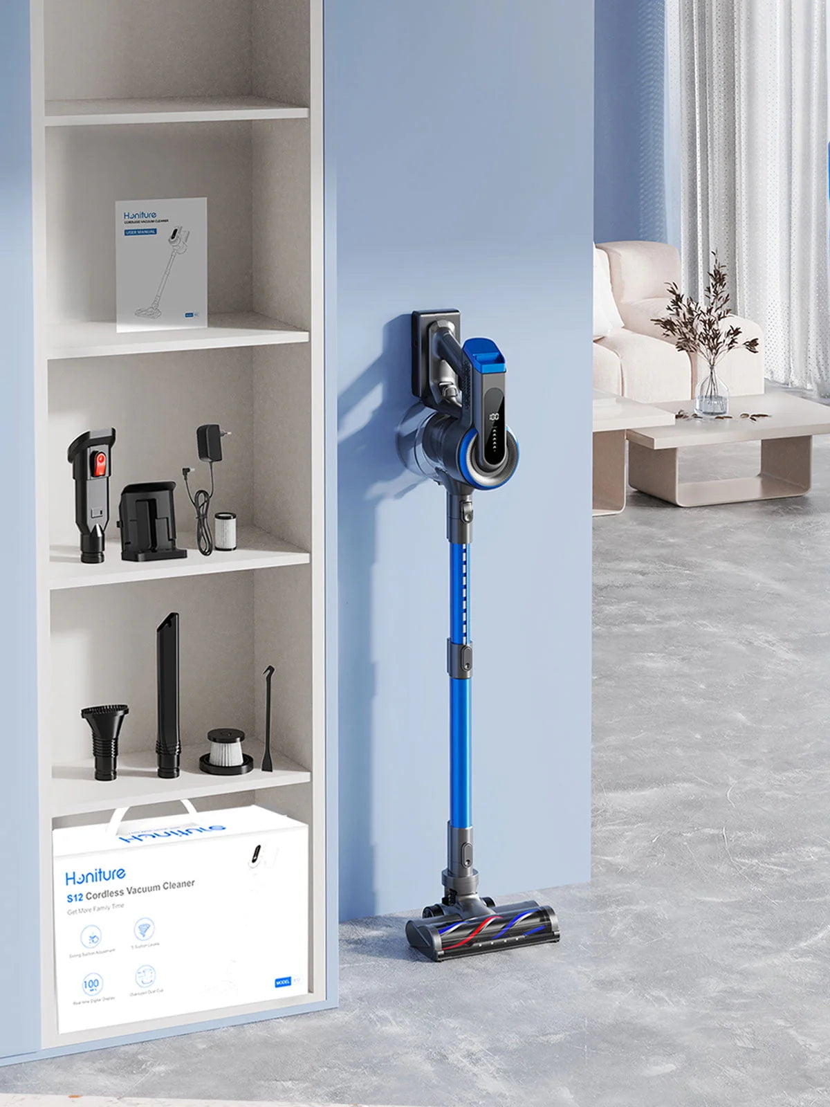 Cordless Stick Vacuum Cleaner Lightweight D7766