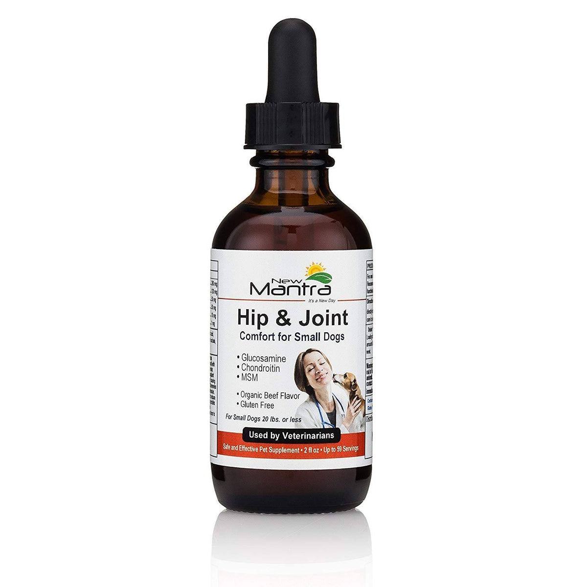 Small Dog Joint Supplement with Liquid Glucosamine Chondroitin and MSM - 2oz F371514