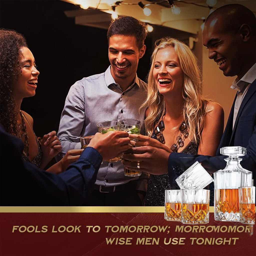 Whiskey Decanter Set with Glasses, 5Pcs Z4322