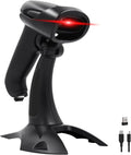 2 Pack Wireless 2D Barcode Scanner with Stand, USB Wired Handheld Bar Code Reader U861