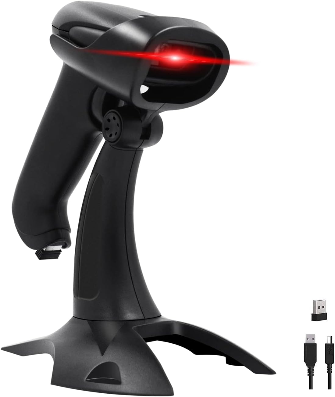 2 Pack Wireless 2D Barcode Scanner with Stand, USB Wired Handheld Bar Code Reader U861
