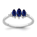 14 Karat White Gold Sapphire and Diamond Ring K939849