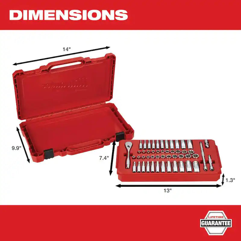1/4 in. and 3/8 in. and 1/2 in. Drive SAE/Metric Ratchet and Socket Mechanics Tool Set (153-Piece) T20480