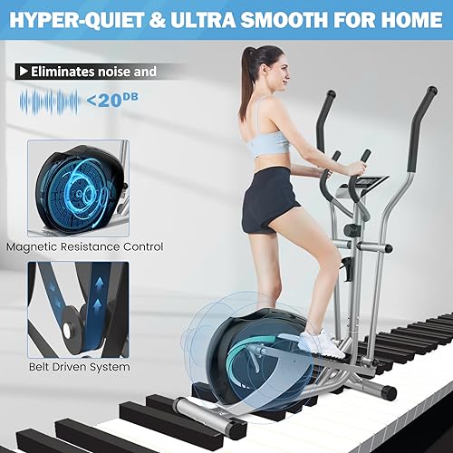 Elliptical Exercise Machine with 8 Resistance Levels F189659