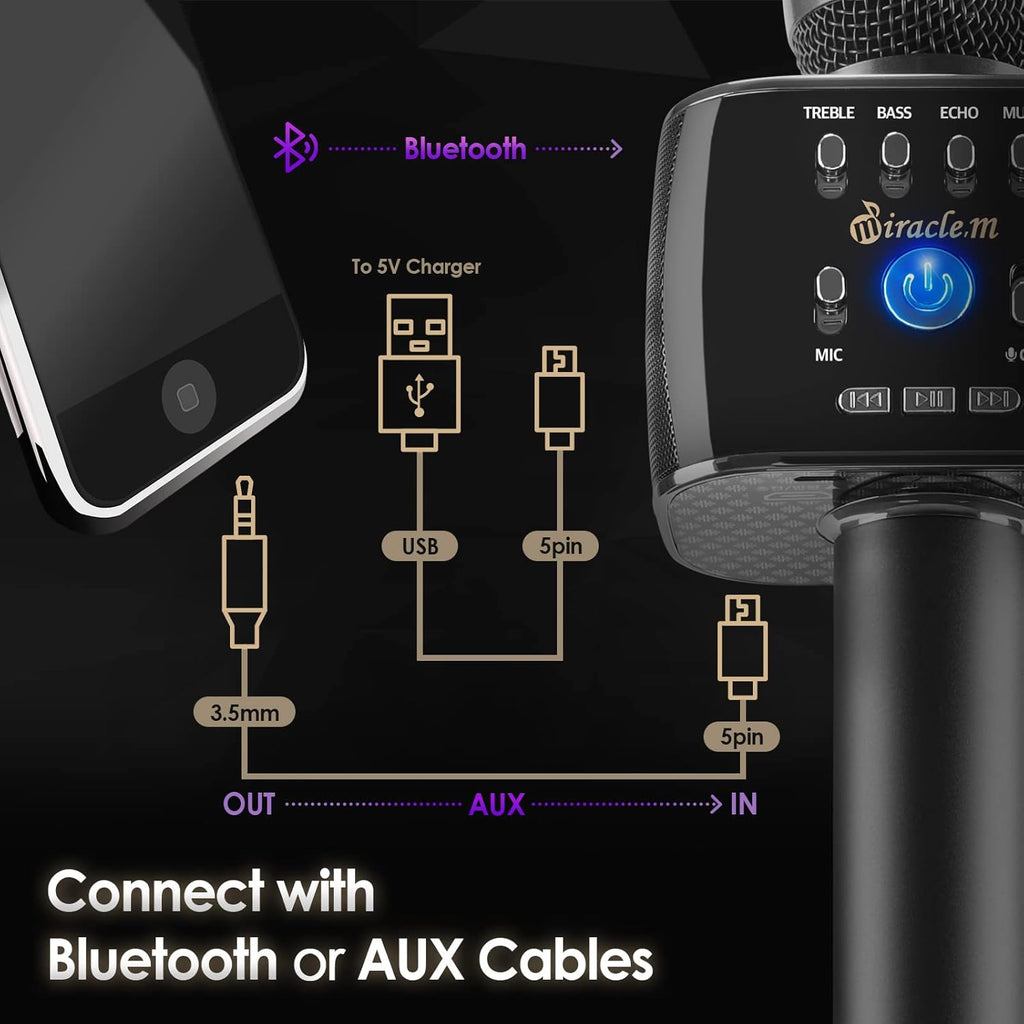 Bluetooth Karaoke Microphone with Speaker P645096