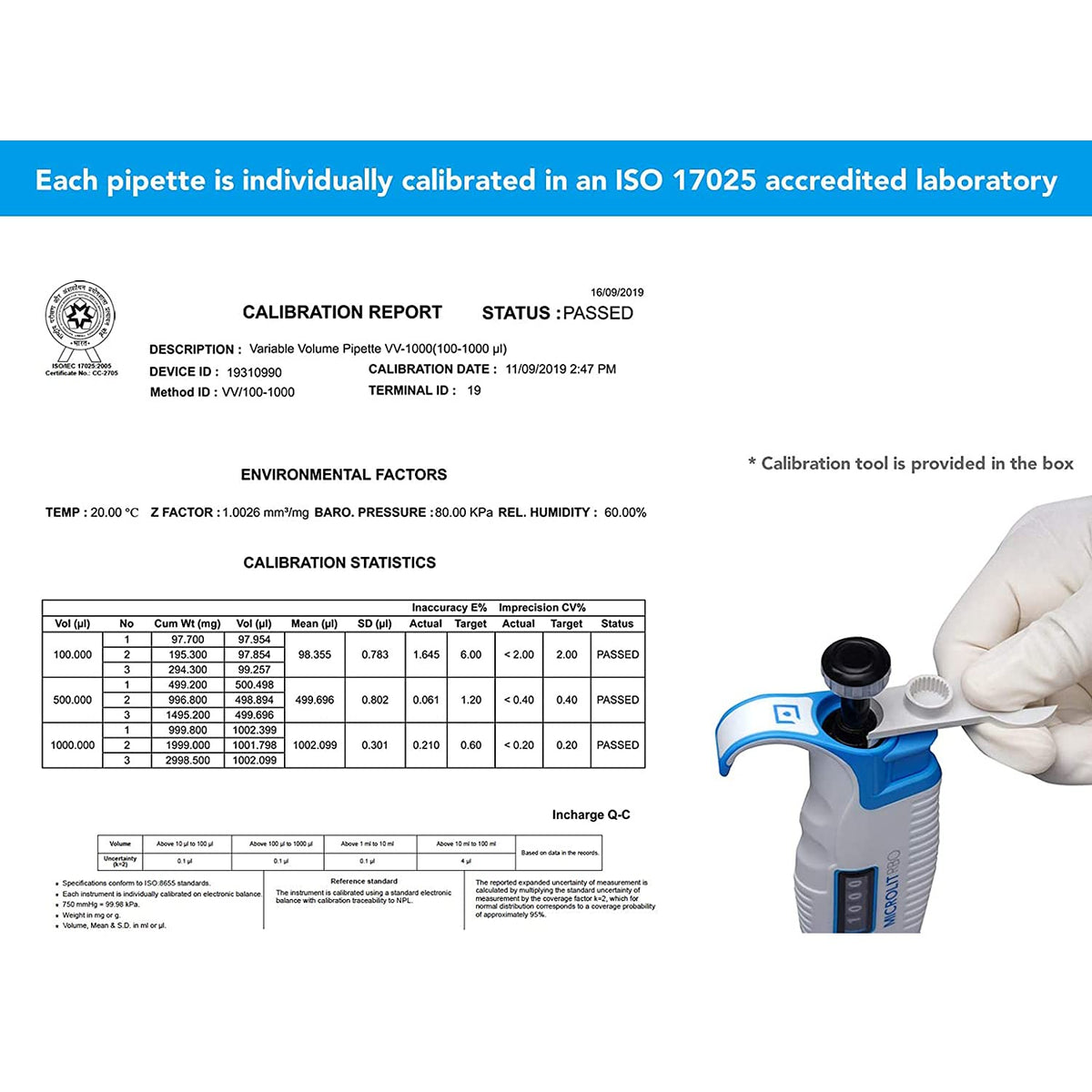 Single Channel Adjustable Volume 0.2-2ul Pipette X79486