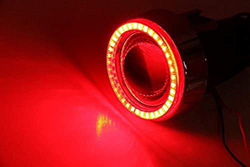 3-Inch Projector Fog Light Kit with 40-SMD Red LED Halo Ring U768