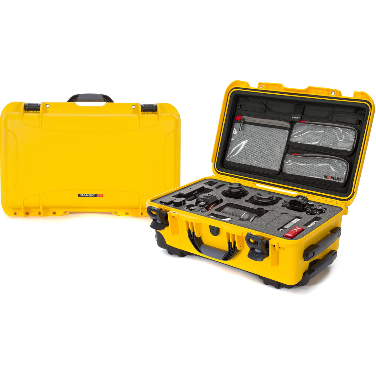 Yellow DSLR Camera Case with Lid Organizer N6494