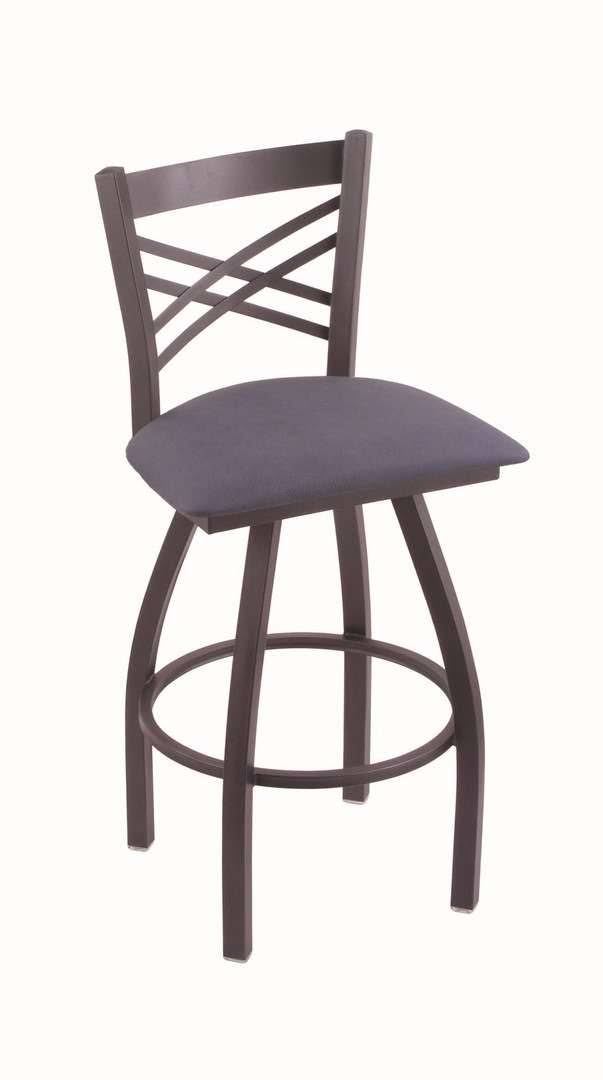 30x22 Swivel Bar Stool with Pewter Finish Y33652