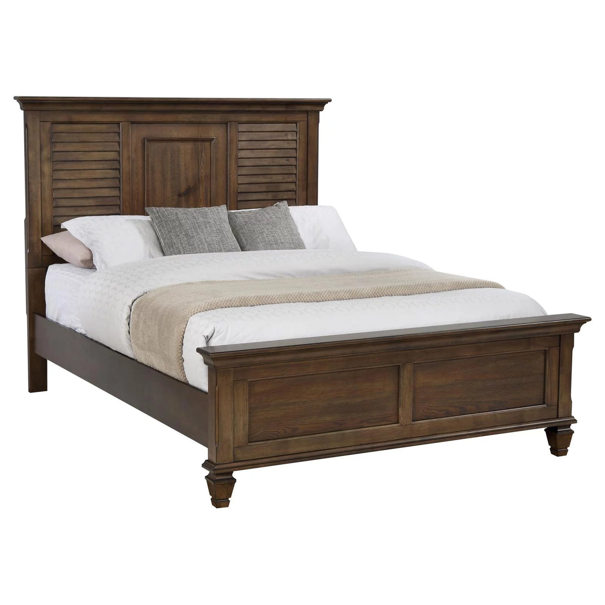 California King Panel Bed Burnished Oak C50806