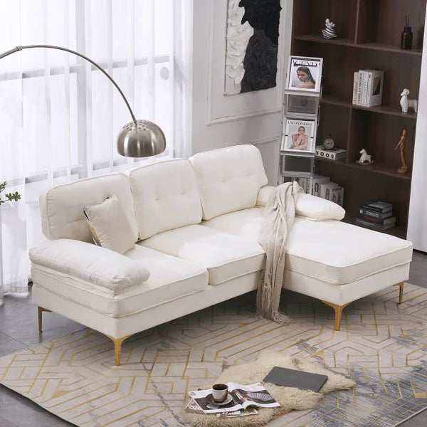 White Convertible Sectional Sofa S970091