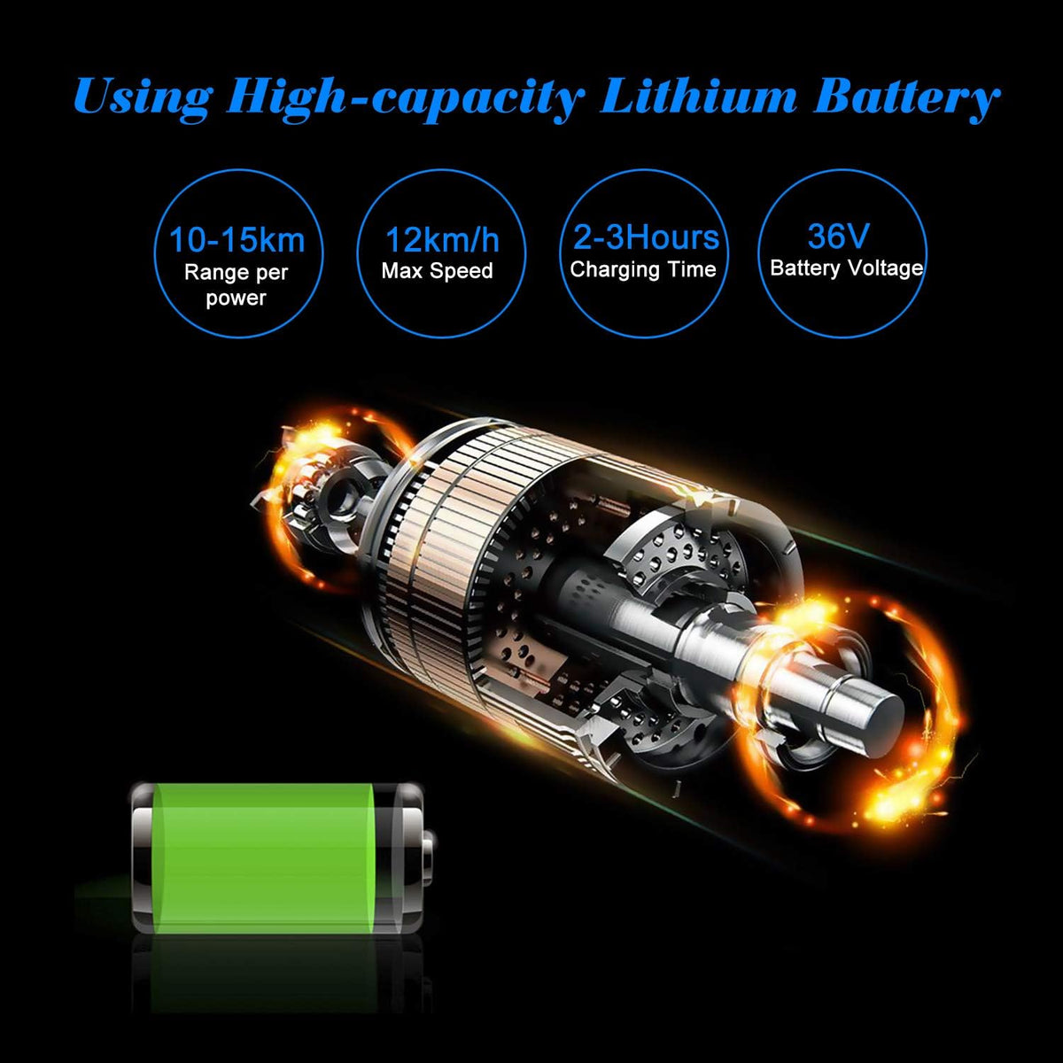 6.5 Inch Self Balancing Hoverboard with Bluetooth and LED Lights Y772810