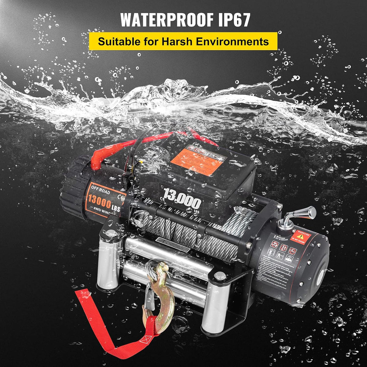 13000lb 12V Electric Winch with Wireless Remote Control Q16623