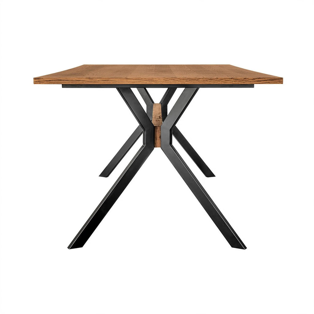 79 Inch Rectangular Wooden Dining Table with Trestle Base M856