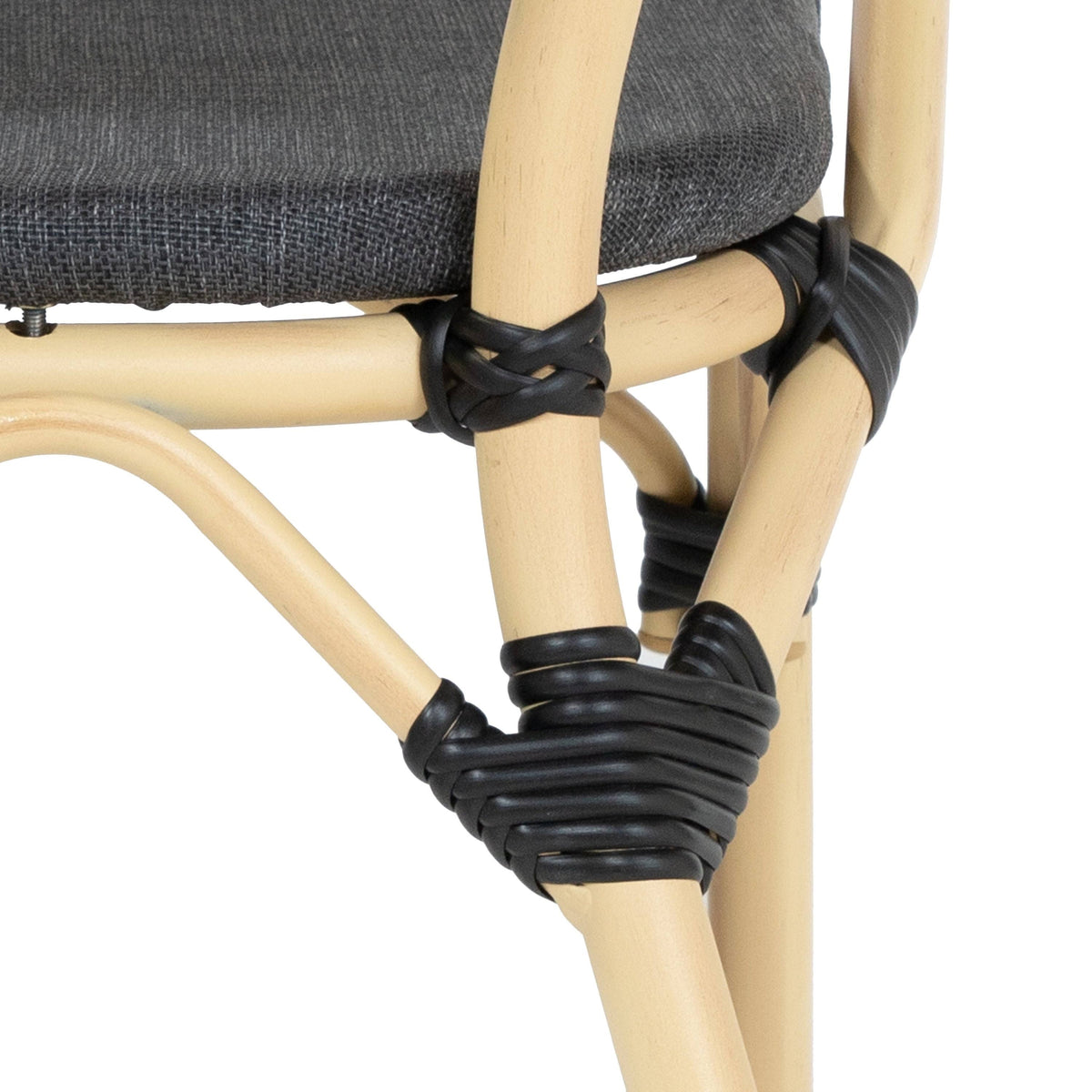 Natural Tone Patio Side Chairs Set of 2 A130009