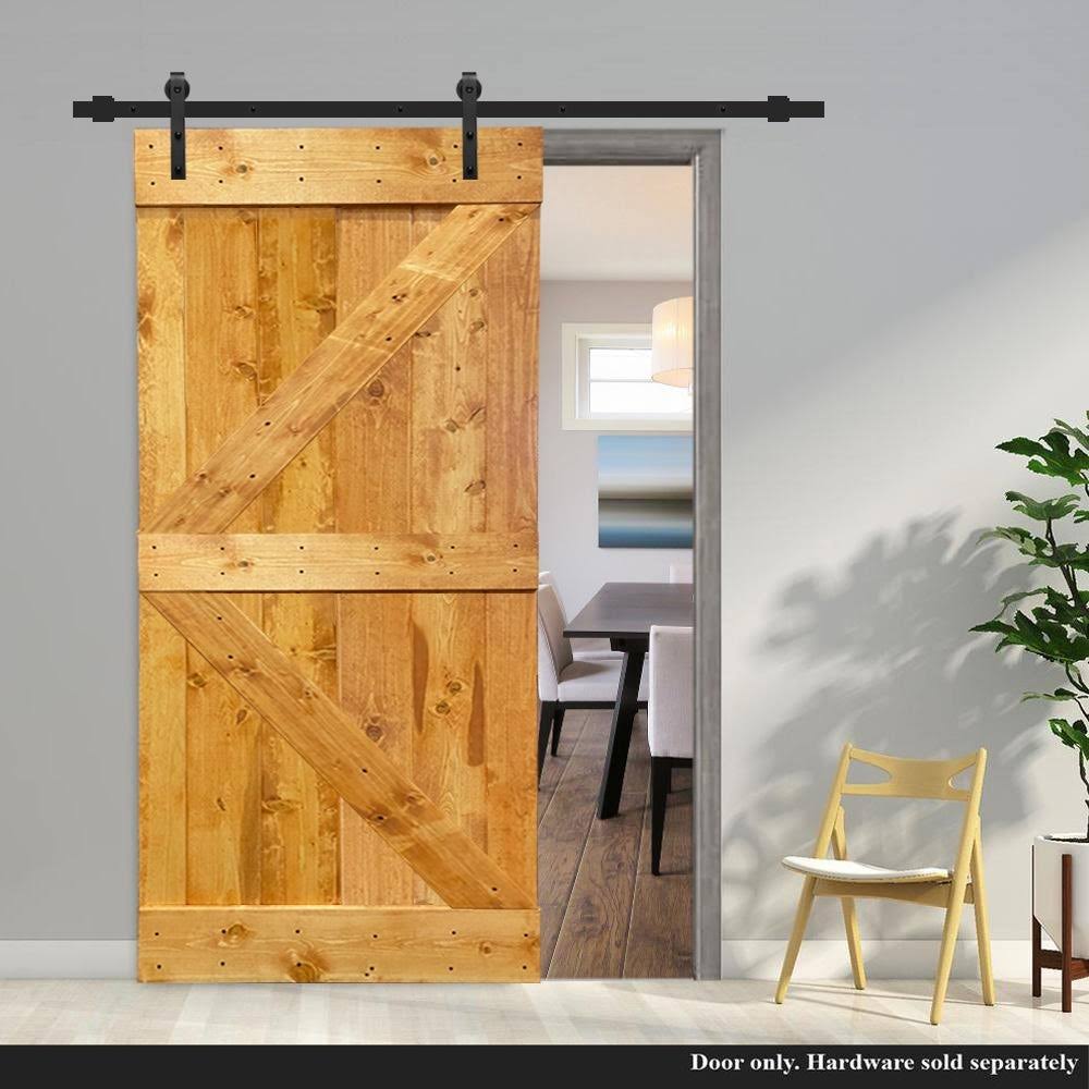 42 in. x 84 in. Solid Pine Wood Interior Sliding Barn Door Slab I91894