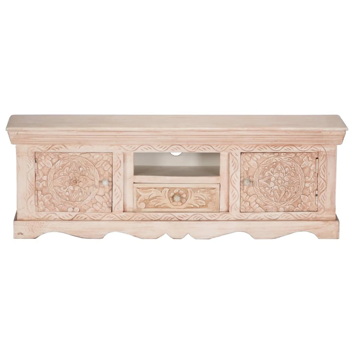 Mango Wood TV Cabinet with Storage Drawer and 2 Doors D825785