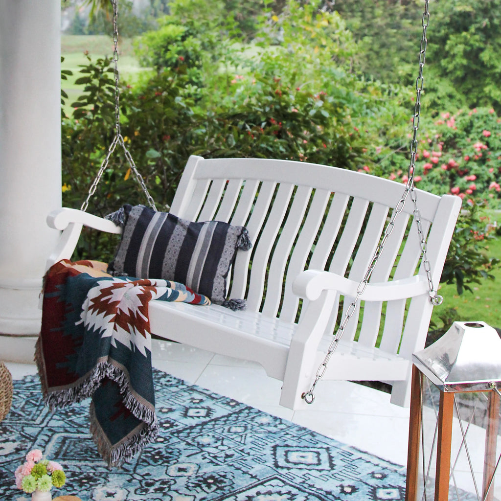 Mahogany Wood Porch Swing Q9116