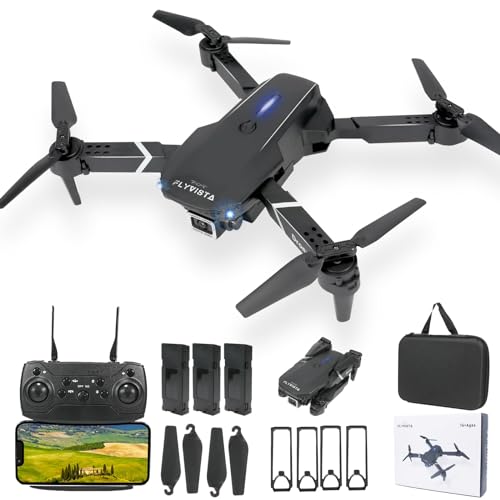 Mini Drone with Camera, 1080P WiFi FPV, 3 Batteries, Carrying Case D31607