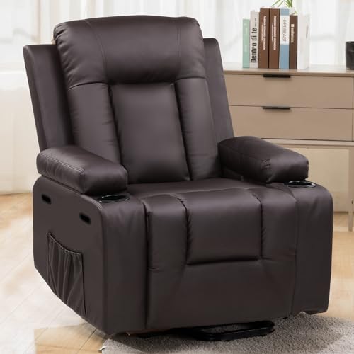 Brown Power Lift Recliner Chair with Massage & Heat S2778
