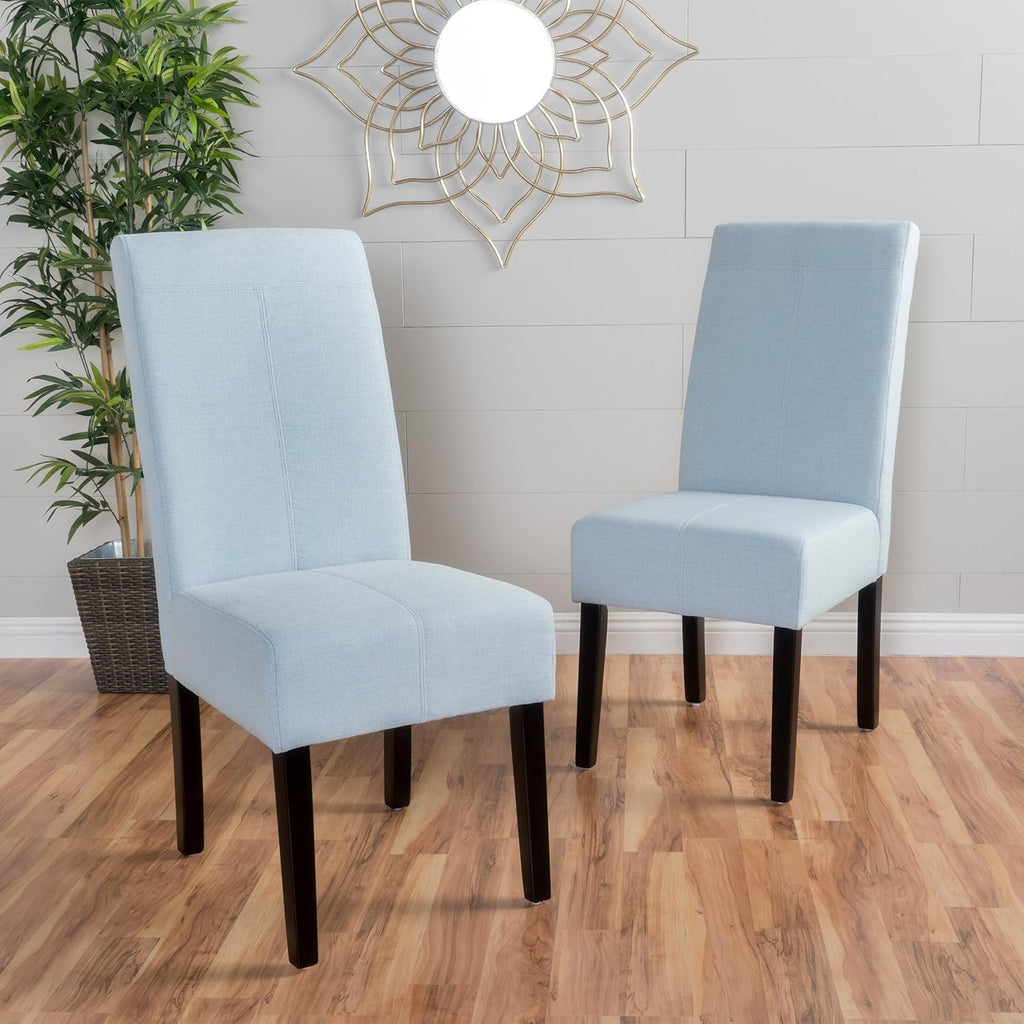Light Sky Fabric Dining Chairs, 2 Pcs Set Y338905