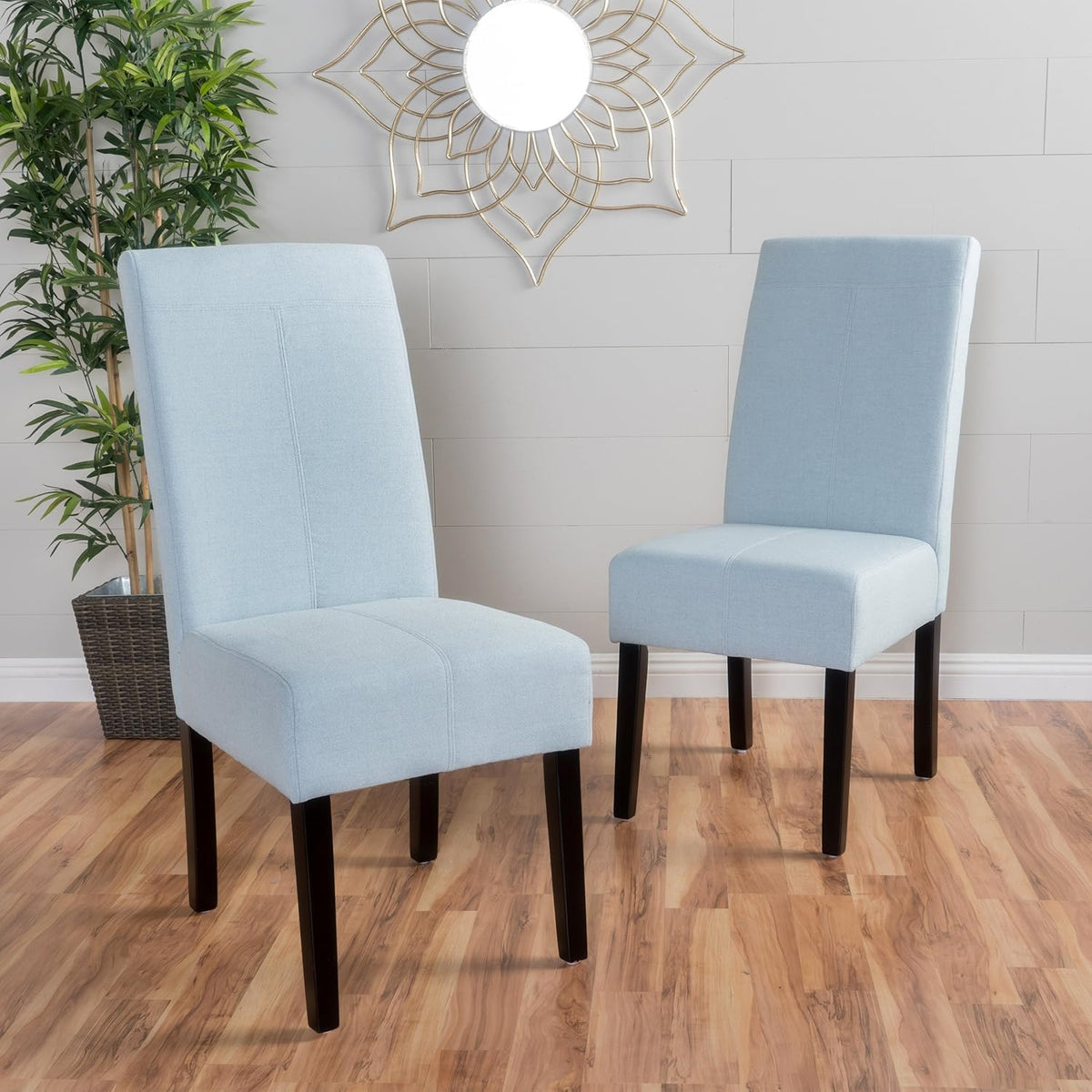 Light Sky Fabric Dining Chairs, 2 Pcs Set Y338905