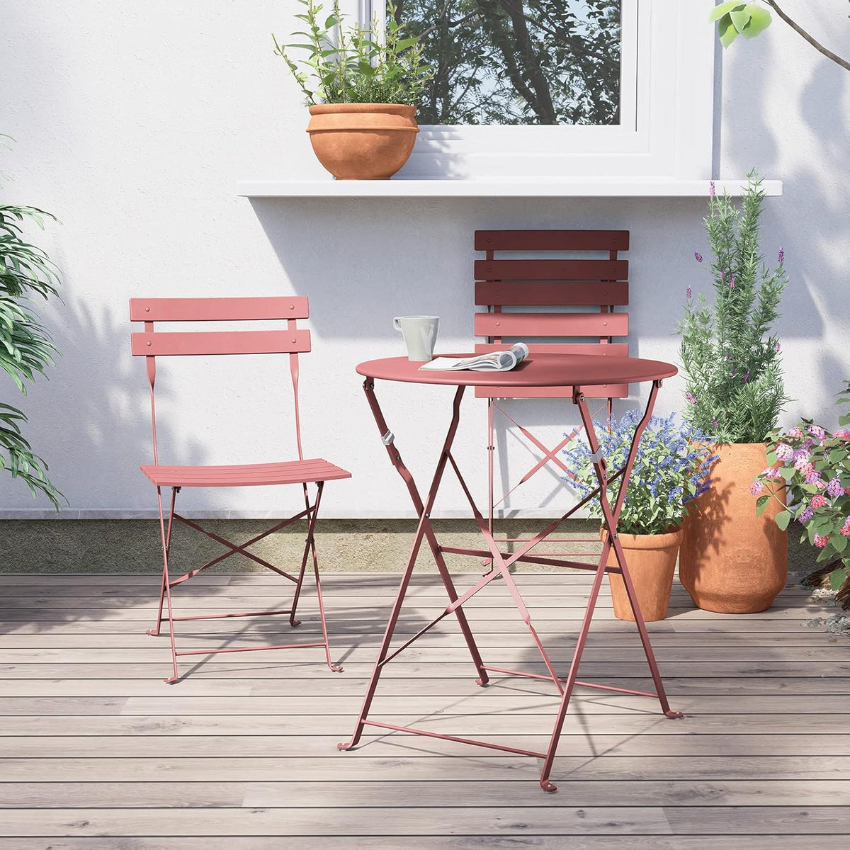 3pc Metal Folding Bistro Set M794