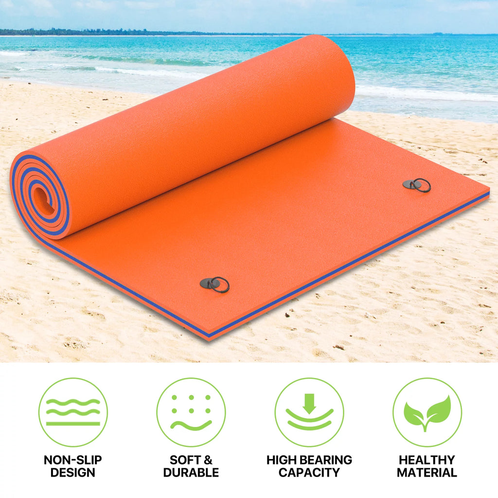 8' x 6' Orange XPE Foam Floating Water Mat G793