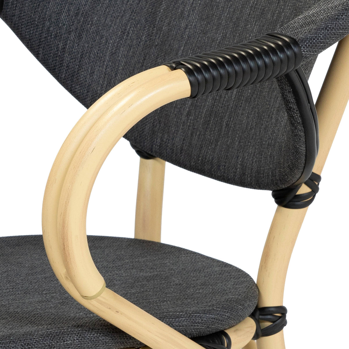 Natural Tone Patio Side Chairs Set of 2 A130009