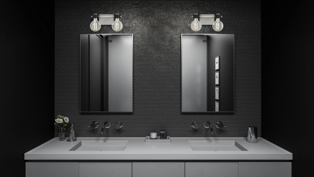 2 Light Antique Nickel Bath D38887