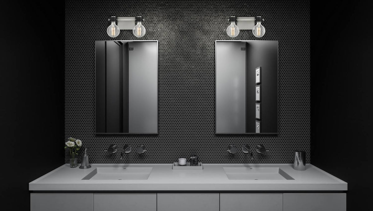 2 Light Antique Nickel Bath D38887
