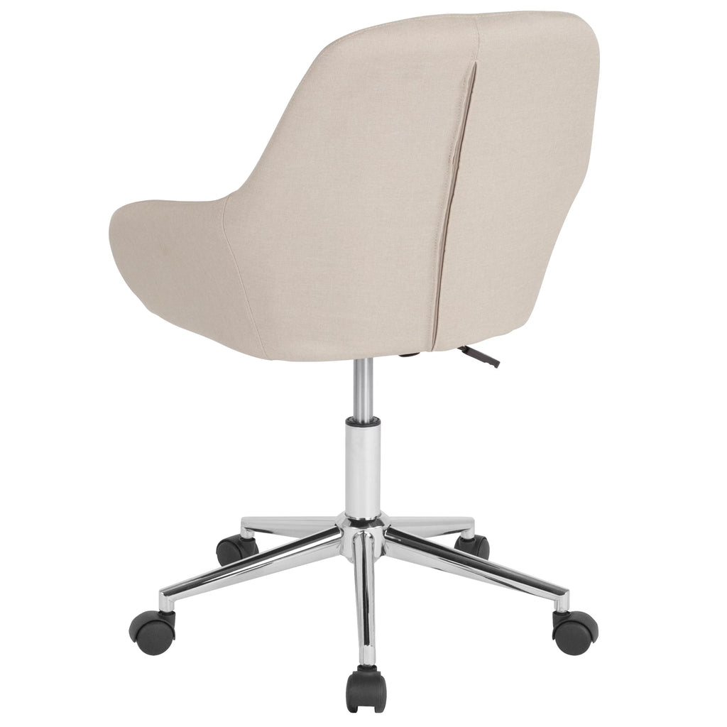 Beige Fabric Mid-Back Chair L381863