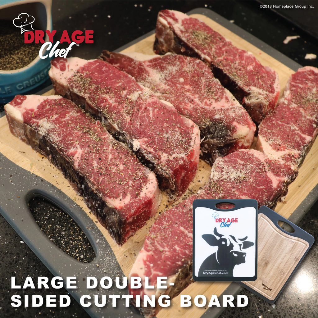 Stainless Steel Chef Butcher Knife & Cutting Board Combo O43870